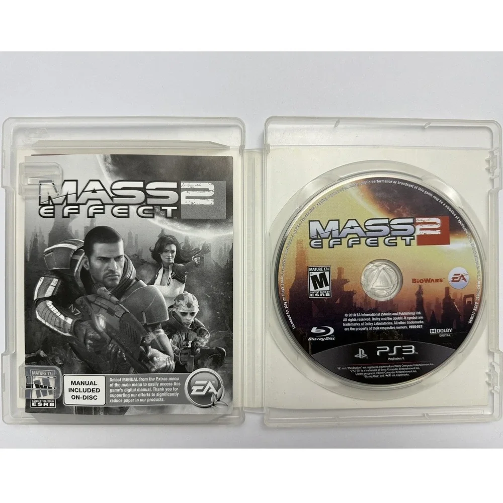 Mass Effect 2 (Sony PlayStation 3, 2011) PS3 CIB Case Disc Insert‎ EA BioWare